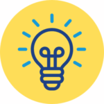 Creative digital marketing ideas and innovation icon representing smart marketing strategies and creative solutions.