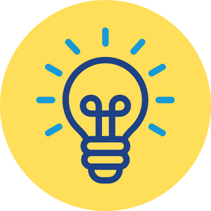 Creative digital marketing ideas and innovation icon representing smart marketing strategies and creative solutions.