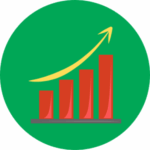Business growth and marketing results icon showing increasing performance and successful digital marketing outcomes.